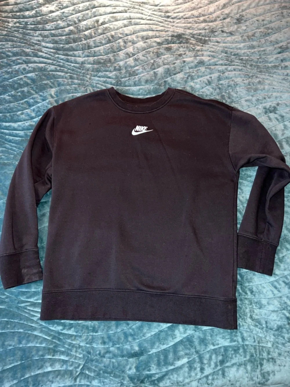 Nike Black Pullover Crewneck Sweatshirt Sportswear Club Fleece XL